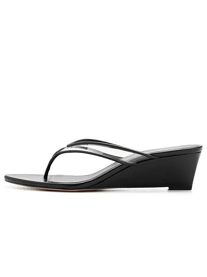 Босоножки на танкетке Clea Wedge Veronica Beard — изображение 4 из 4, прозрачный/черный