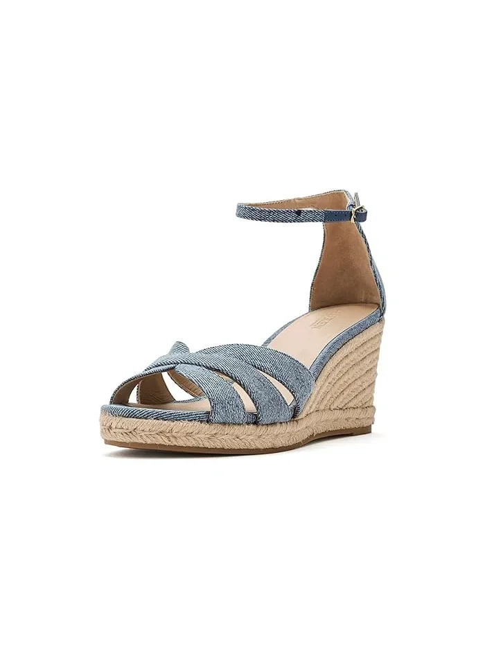 Босоножки на каблуке Nellie Lauren Ralph Lauren — изображение 1 из 4, синий