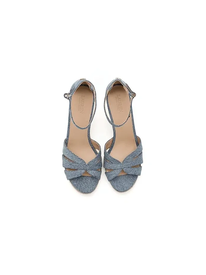 Босоножки на каблуке Nellie Lauren Ralph Lauren — изображение 2 из 4, синий