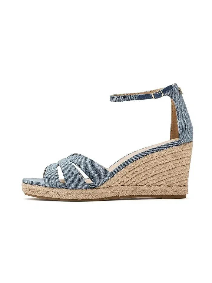Босоножки на каблуке Nellie Lauren Ralph Lauren — изображение 4 из 4, синий
