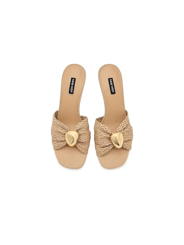 Босоножки на каблуке Nessla Nine West — изображение 2 из 4, натуральный