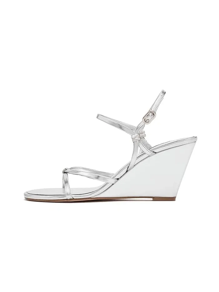 Босоножки на каблуке Devva Nine West — изображение 4 из 4, серебряный