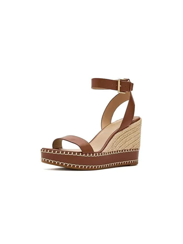 Босоножки на каблуке Hilarie Leather Espadrille Lauren Ralph Lauren