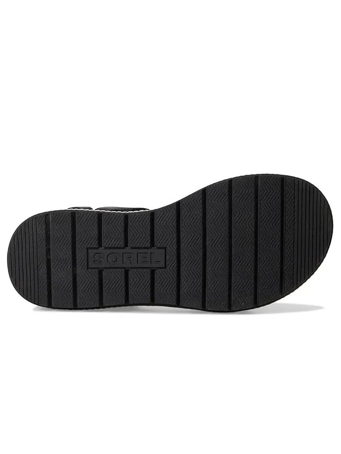 Босоножки на платформе Sunpeak Platform Y-strap SOREL — изображение 3 из 4, черный/черный
