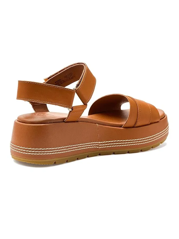 Босоножки на платформе Sunpeak Platform Y-strap SOREL — изображение 3 из 4, коричневый