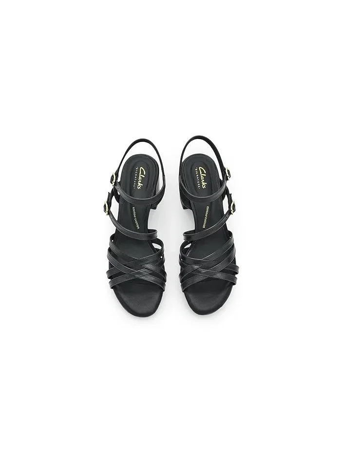 Босоножки на каблуке Ezoria Strap Clarks — изображение 2 из 4, черный