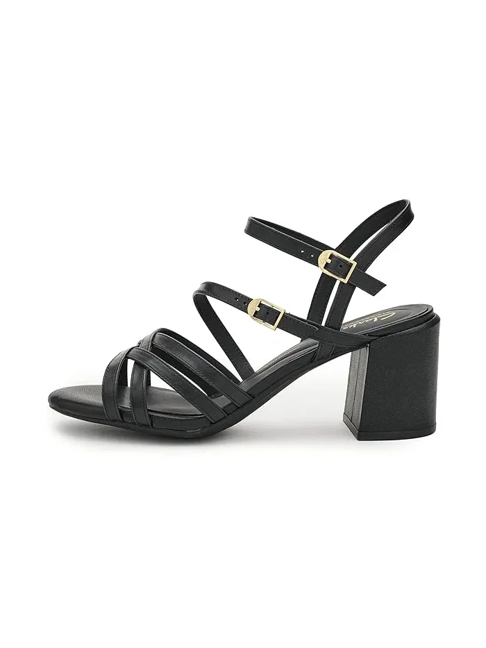 Босоножки на каблуке Ezoria Strap Clarks — изображение 4 из 4, черный