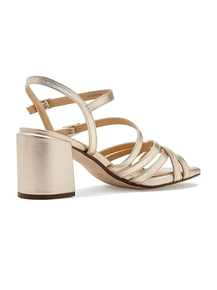 Босоножки на каблуке Ezoria Strap Clarks — изображение 3 из 4, золотистый