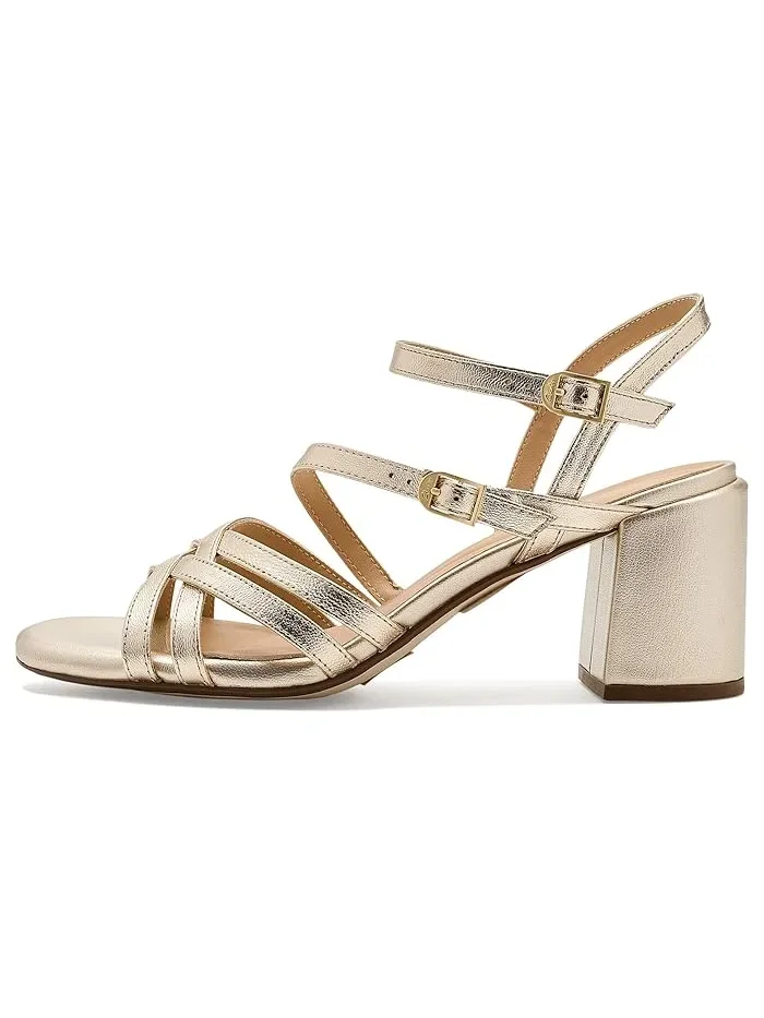 Босоножки на каблуке Ezoria Strap Clarks — изображение 4 из 4, золотистый