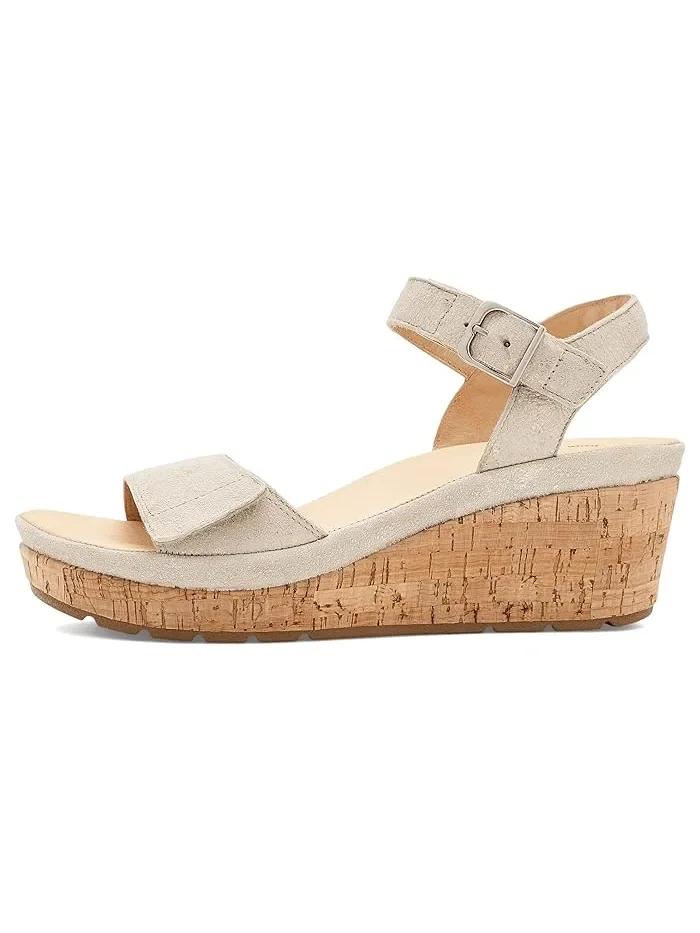 Босоножки на танкетке Portola Two-Strap Wedge Samuel Hubbard — изображение 4 из 4, бежевый