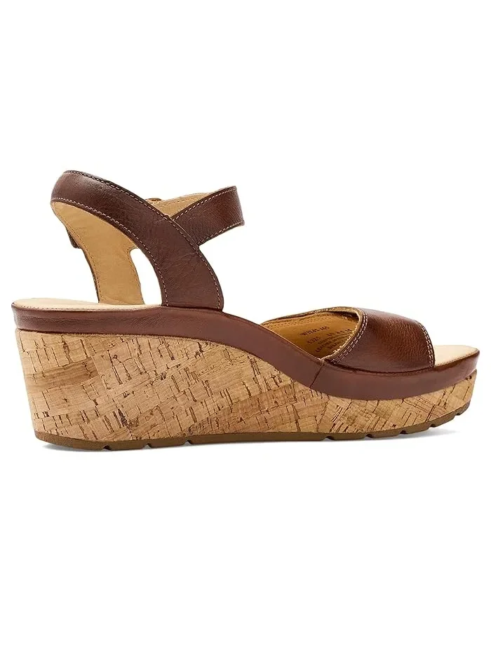 Босоножки на танкетке Portola Two-Strap Wedge Samuel Hubbard — изображение 3 из 4, коньячный