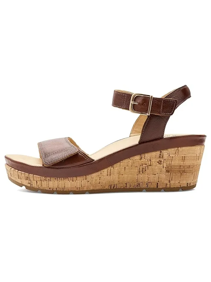 Босоножки на танкетке Portola Two-Strap Wedge Samuel Hubbard — изображение 4 из 4, коньячный