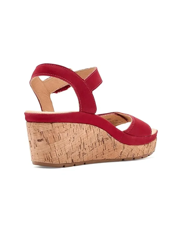 Туфли-клинья на двух ремешках Portola Two-Strap Wedge Samuel Hubbard — изображение 3 из 4, красный