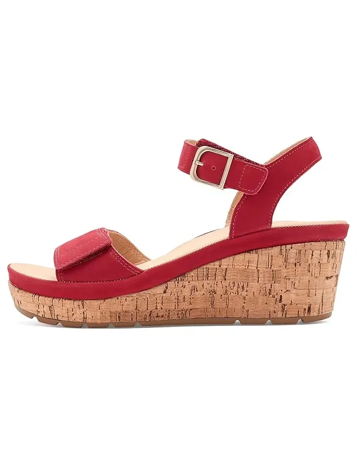 Туфли-клинья на двух ремешках Portola Two-Strap Wedge Samuel Hubbard — изображение 4 из 4, красный