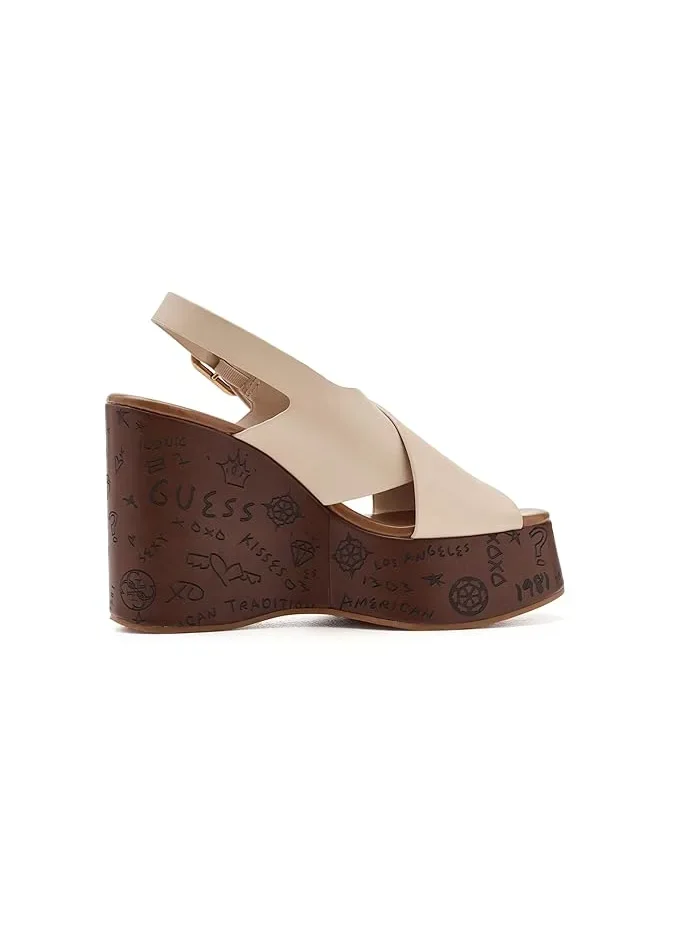 Босоножки на каблуке Yarisel GUESS — изображение 3 из 4, белый