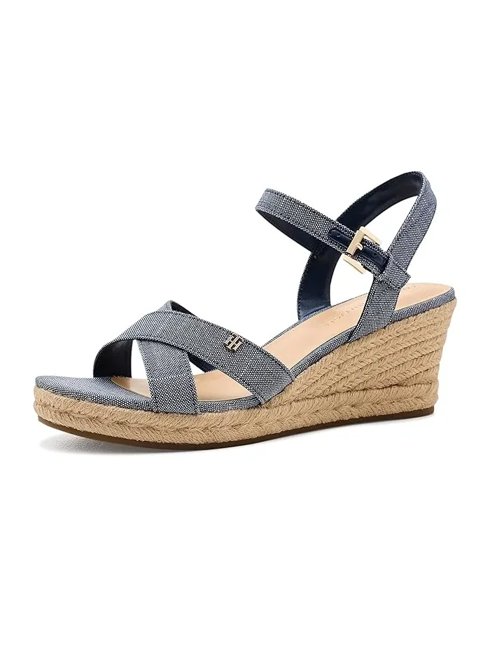 Босоножки на танкетке Genea Tommy Hilfiger — изображение 1 из 4, синий
