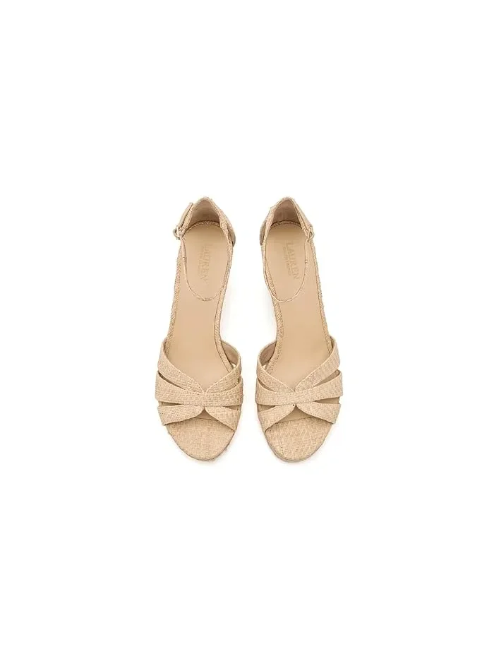 Босоножки на танкетке Nellie Raffia Lauren Ralph Lauren — изображение 2 из 4, прозрачный
