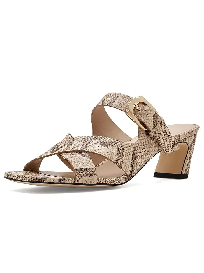 Босоножки на каблуке Sai Slides 50 Stuart Weitzman — изображение 1 из 4, адобе