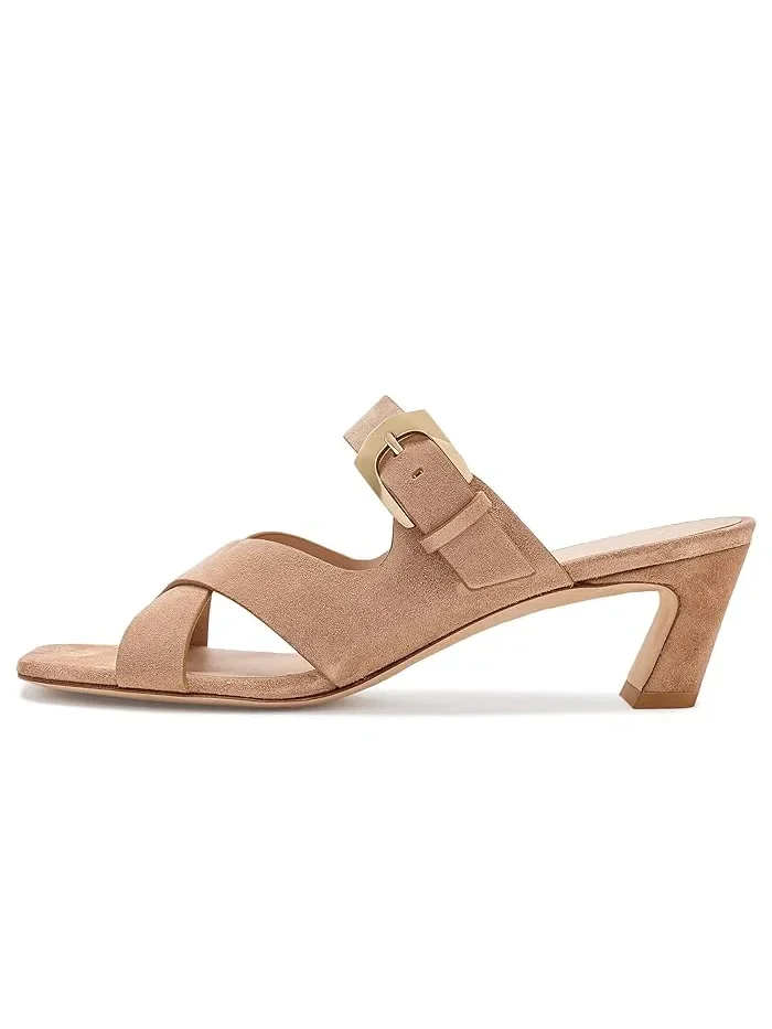 Босоножки с квадратным носком Sai Slides 50 Stuart Weitzman — изображение 4 из 4, камедь