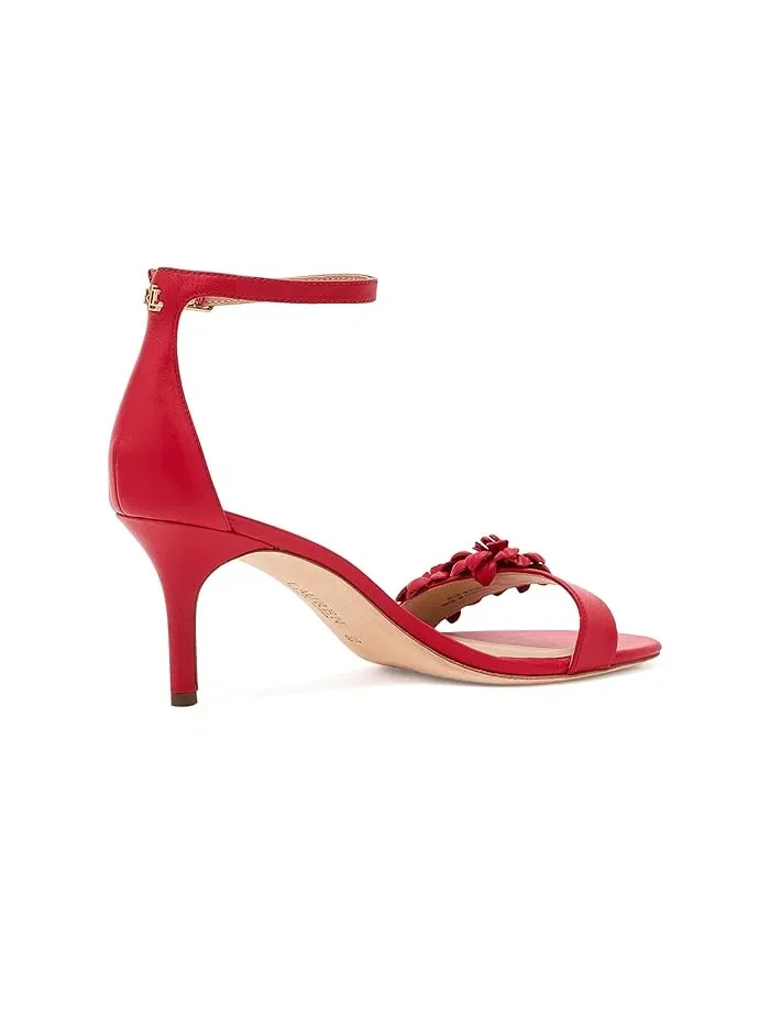 Босоножки на каблуке Allie Lauren Ralph Lauren — изображение 3 из 4, красный