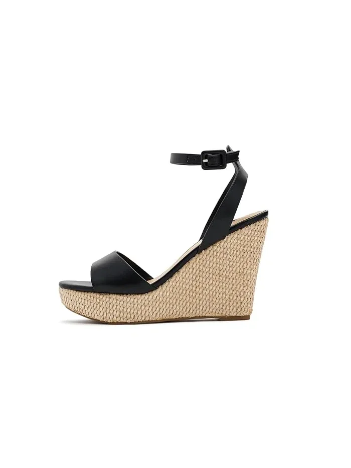 Босоножки на танкетке Hanlow Nine West — изображение 4 из 4, черный
