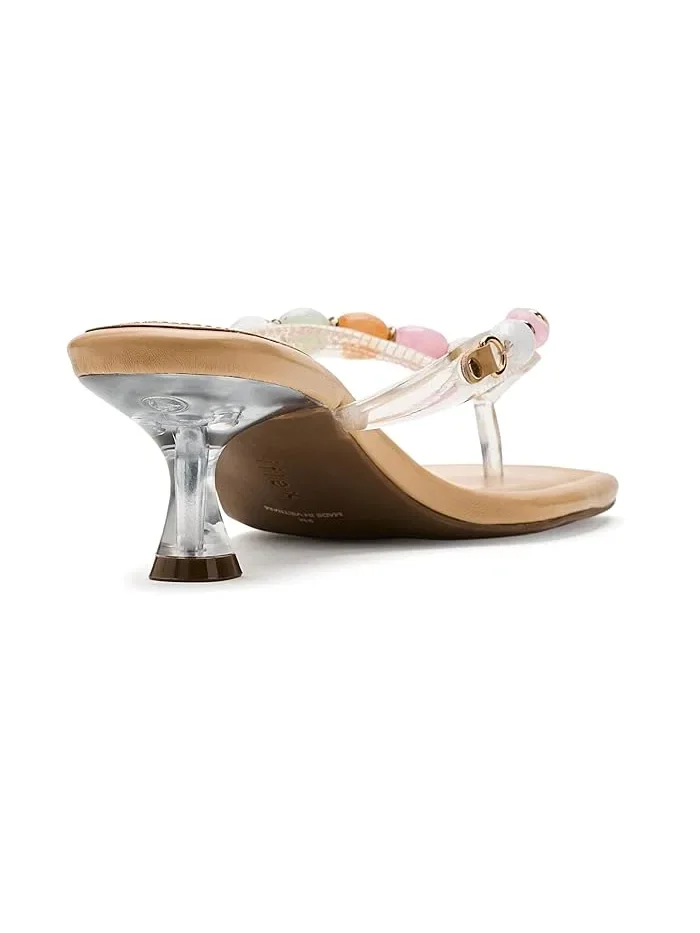 Босоножки с блестками Gwenn Anne Klein — изображение 3 из 4, бежевый
