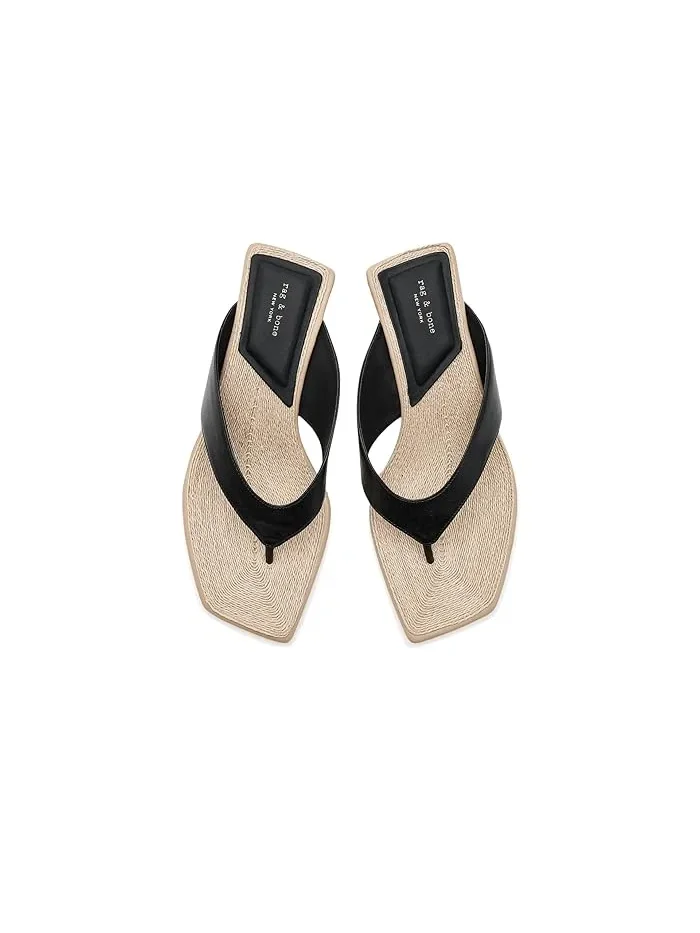 Босоножки на танкетке Jo Thong Wedges rag & bone — изображение 2 из 4, черный натуральный