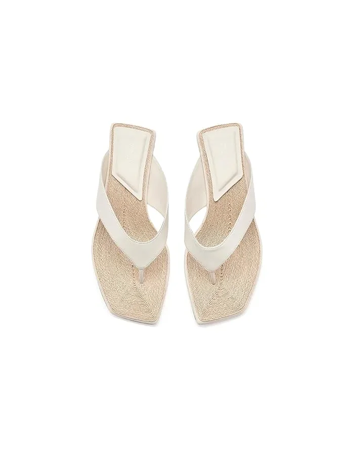 Босоножки с танкеткой Jo Thong Wedges rag & bone — изображение 2 из 4, белый