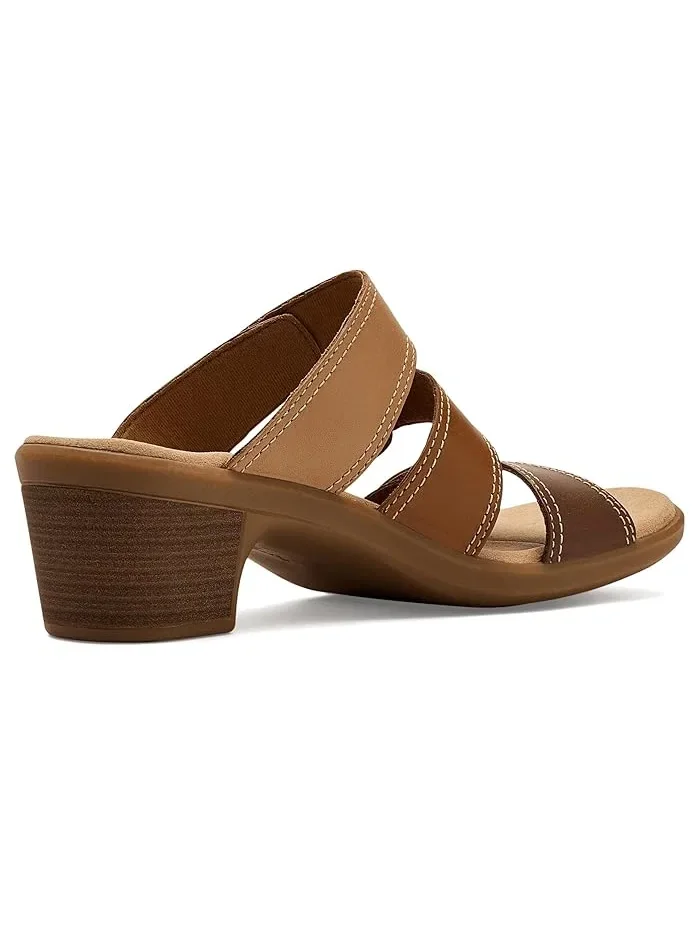 Босоножки на каблуке Emily2 Adella Clarks — изображение 3 из 4, коричневый мульти