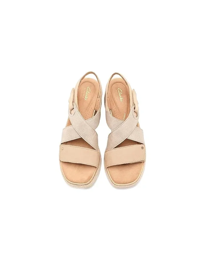 Босоножки на каблуке Kidiki Sun Clarks — изображение 2 из 4, бежевый