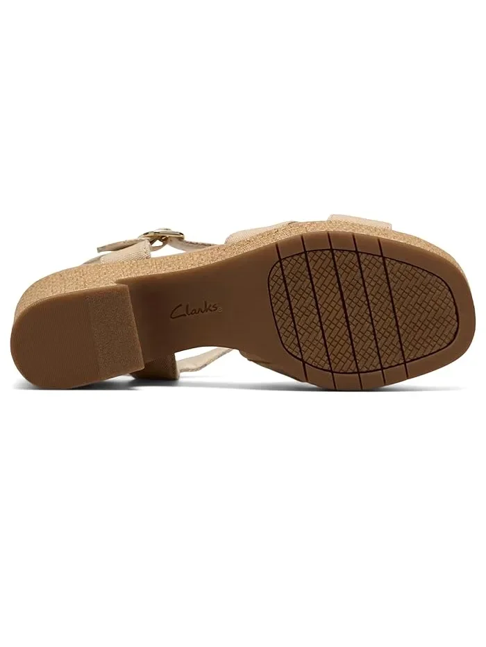 Босоножки на каблуке Nerisa Twist Clarks — изображение 3 из 4, бежевый