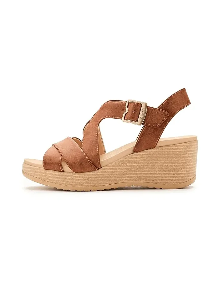 Туфли-танкетки Cali Beach Dr. Scholl's — изображение 4 из 4, коричневый