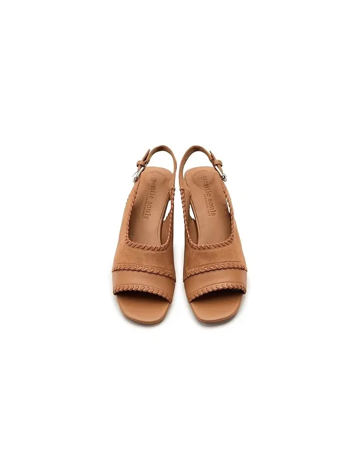 Босоножки на каблуке Samarra Gentle Souls by Kenneth Cole — изображение 2 из 4, бежевый