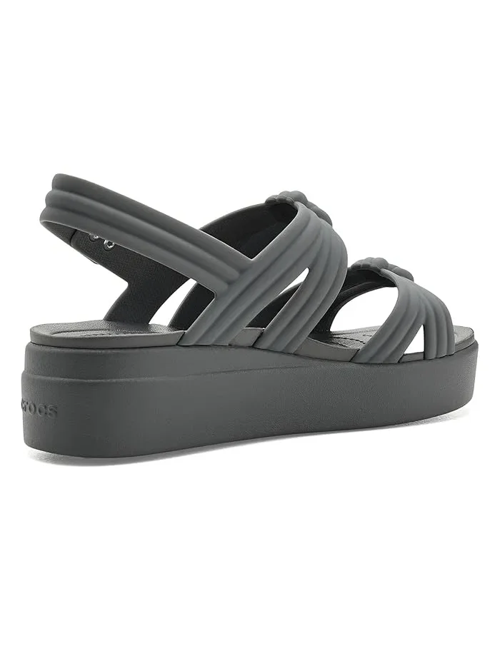 Босоножки на платформе Brooklyn Knot Low Wedge Crocs, Carbon Knot — изображение 3 из 4, узел углерода