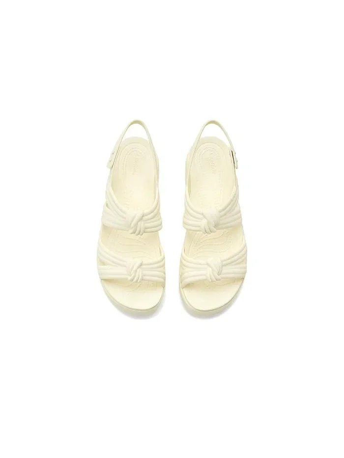 Босоножки на платформе Brooklyn Knot Low Wedge Crocs — изображение 2 из 4, слоновая кость