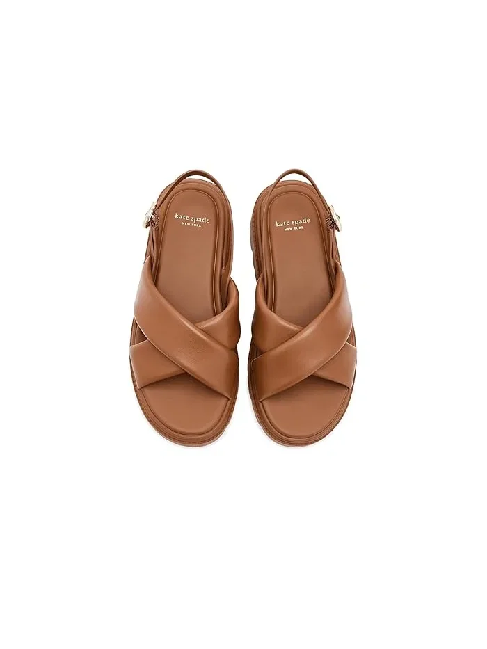 Босоножки с перекрестными ремешками Halo Criss Cross Lug Kate Spade New York — изображение 2 из 4, седельный