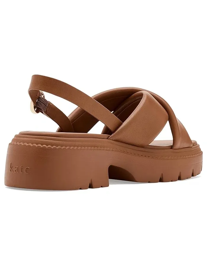 Босоножки с перекрестными ремешками Halo Criss Cross Lug Kate Spade New York — изображение 3 из 4, седельный