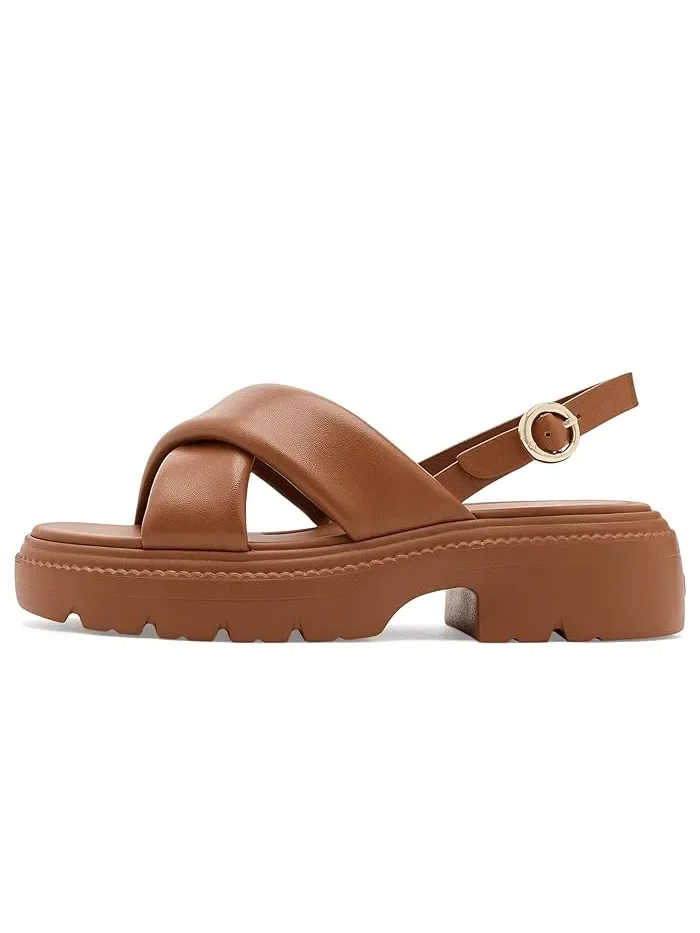 Босоножки с перекрестными ремешками Halo Criss Cross Lug Kate Spade New York — изображение 4 из 4, седельный