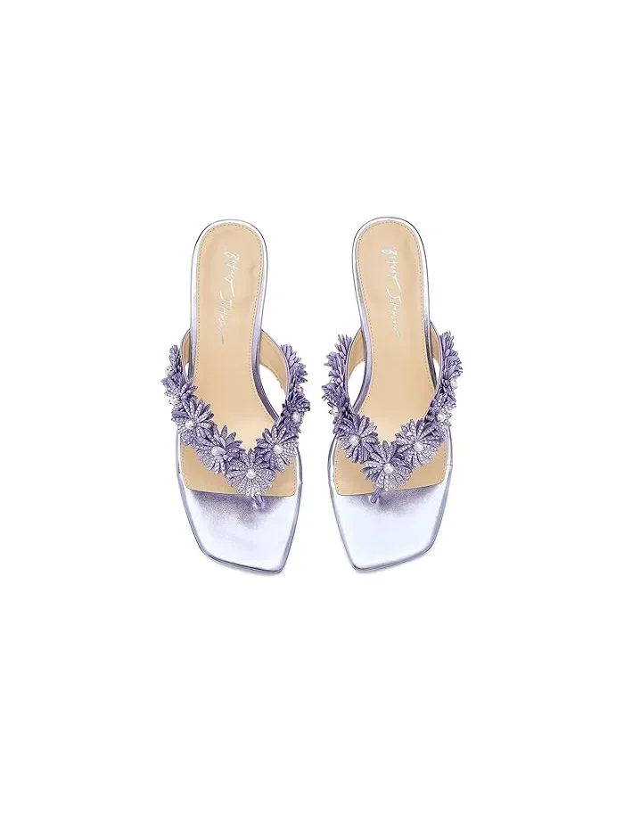 Босоножки на каблуке Lesli Blue by Betsey Johnson — изображение 2 из 4, фиолетовый