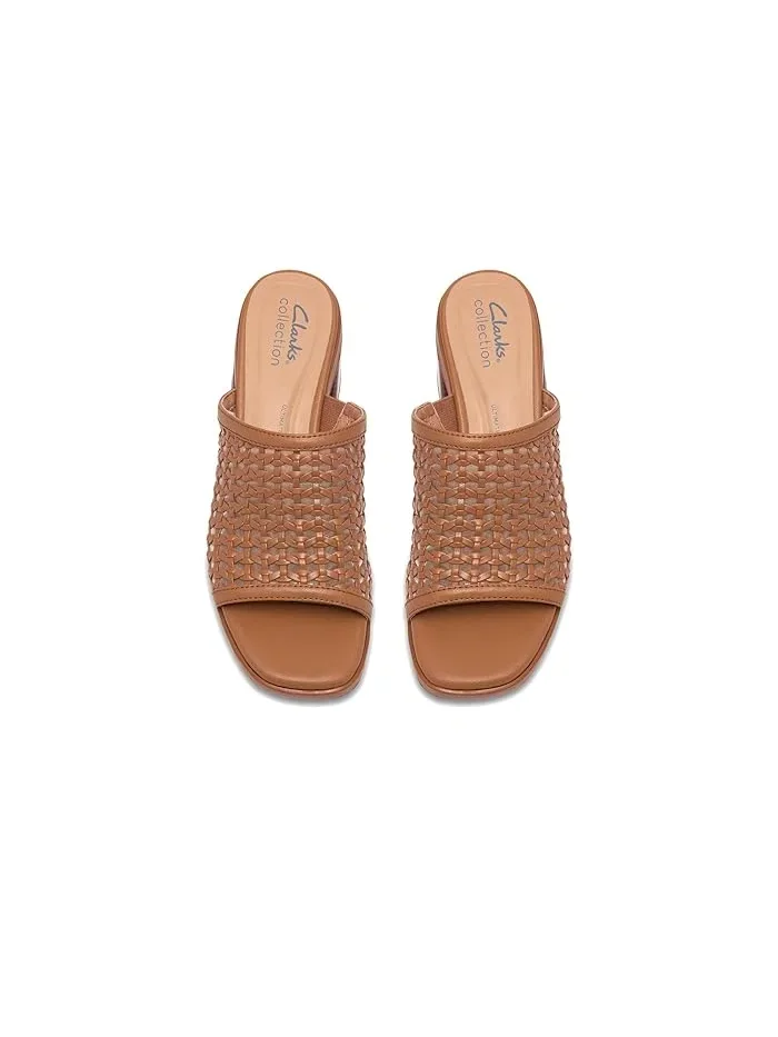 Босоножки на каблуке Jaylan Slide Clarks — изображение 2 из 4, бежевый