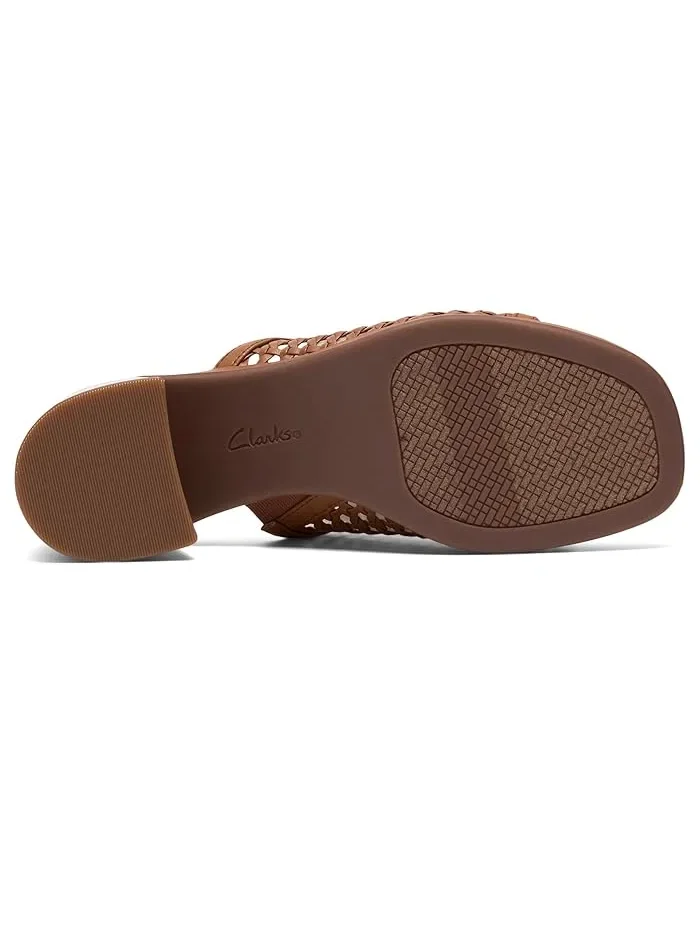 Босоножки на каблуке Jaylan Slide Clarks — изображение 3 из 4, бежевый