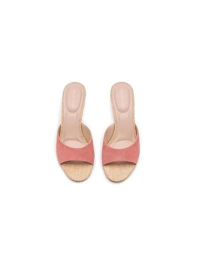 Туфли-Шлепанцы на каблуке Unia 4 Pelle Moda — изображение 2 из 4, розовый
