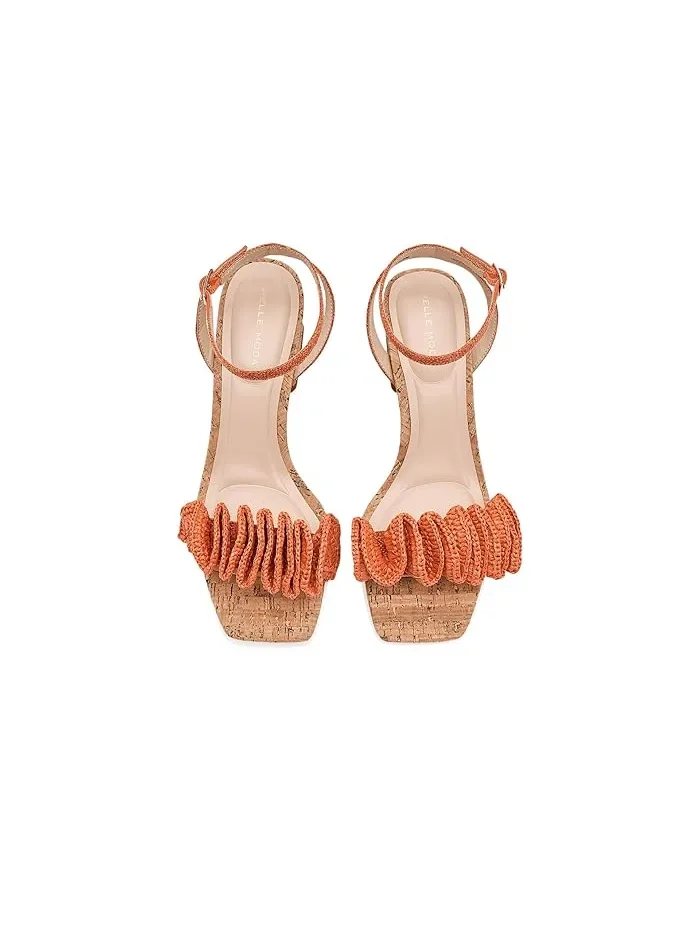 Босоножки на каблуке Tiann Pelle Moda — изображение 2 из 4, мандариновый