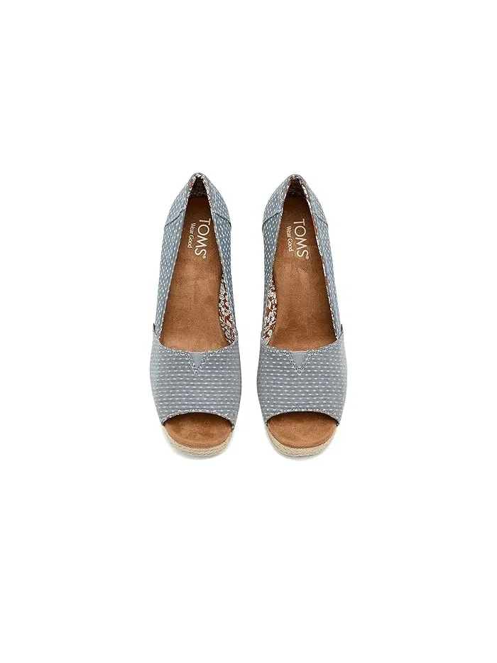 Туфли-лодочки Essential Wedge TOMS — изображение 2 из 4, светлый синий