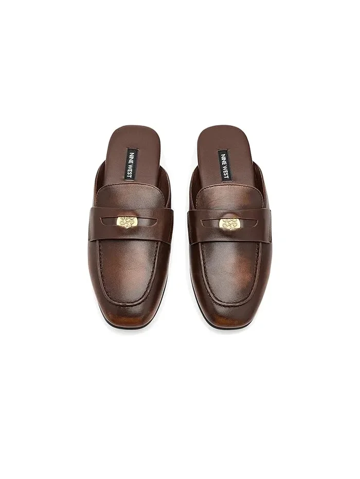 Лоферы кожаные Evans Nine West — изображение 2 из 4, коричневый