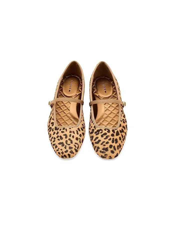 Лоферы Mary Jane с принтом Birdies, Leopardprint Haircalf — изображение 2 из 4, коричневый