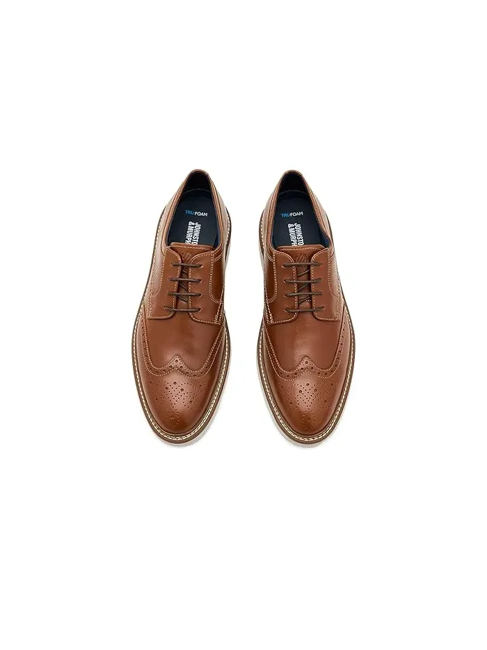 Туфли оксфордские Cason Wingtip Johnston & Murphy — изображение 2 из 4, бежевый