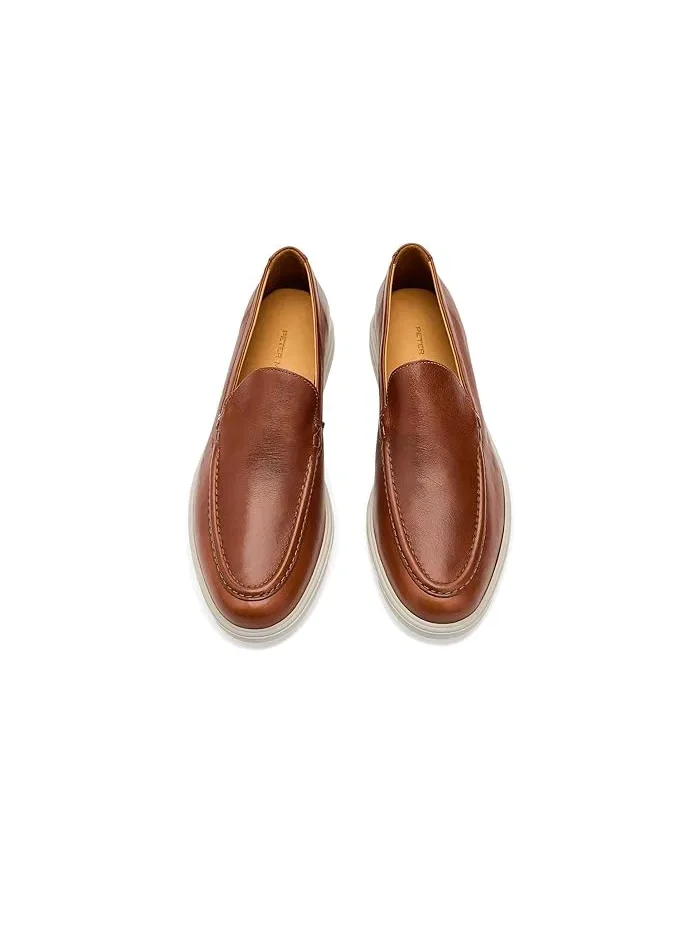 Лоферы кожаные Excursionist Peter Millar — изображение 2 из 4, коричневый