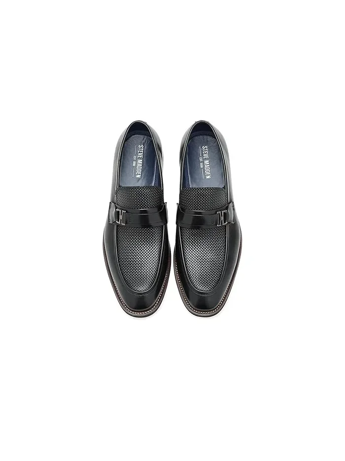 Лоферы кожаные плетеные Amboy Steve Madden — изображение 2 из 4, черный