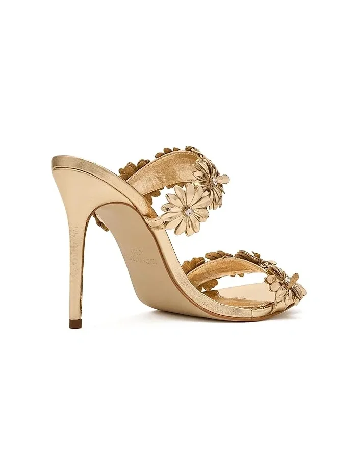 Туфли на каблуке с цветами Sunshine Steve Madden — изображение 3 из 4, золотистый